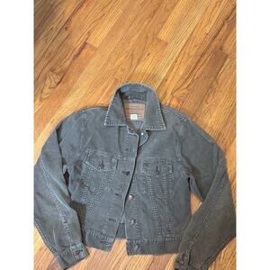 Abercrombie & Fitch Cropped Corduroy Jacket Size Medium Women’s Army Green